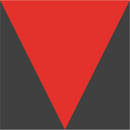 A square shape with a red triangle